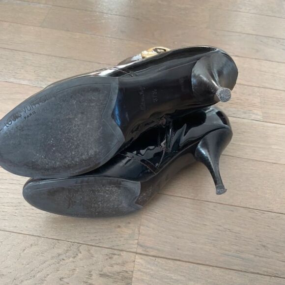Louis Vuitton Patent Leather Ankle Boots black 37.5 - Picture 3 of 14